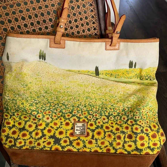 Dooney and Bourke Sunflower Fields Large Tote Bag - Picture 1 of 6